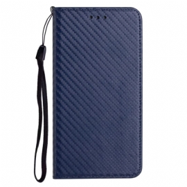 Folio Deksel Til Xiaomi Redmi Note 14 Pro Plus 5g Strap-on I Karbonfiber