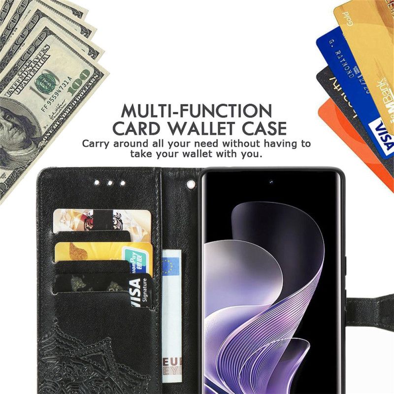 Folio Deksel Xiaomi Redmi Note 14 Pro Plus 5g Barokk Mandala Beskyttelse Deksel