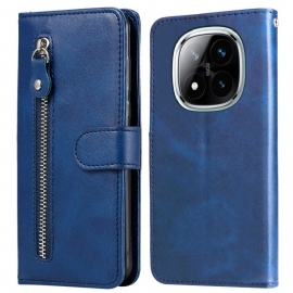 Folio Deksel Xiaomi Redmi Note 14 Pro Plus 5g Glidelåslomme Beskyttelse Deksel