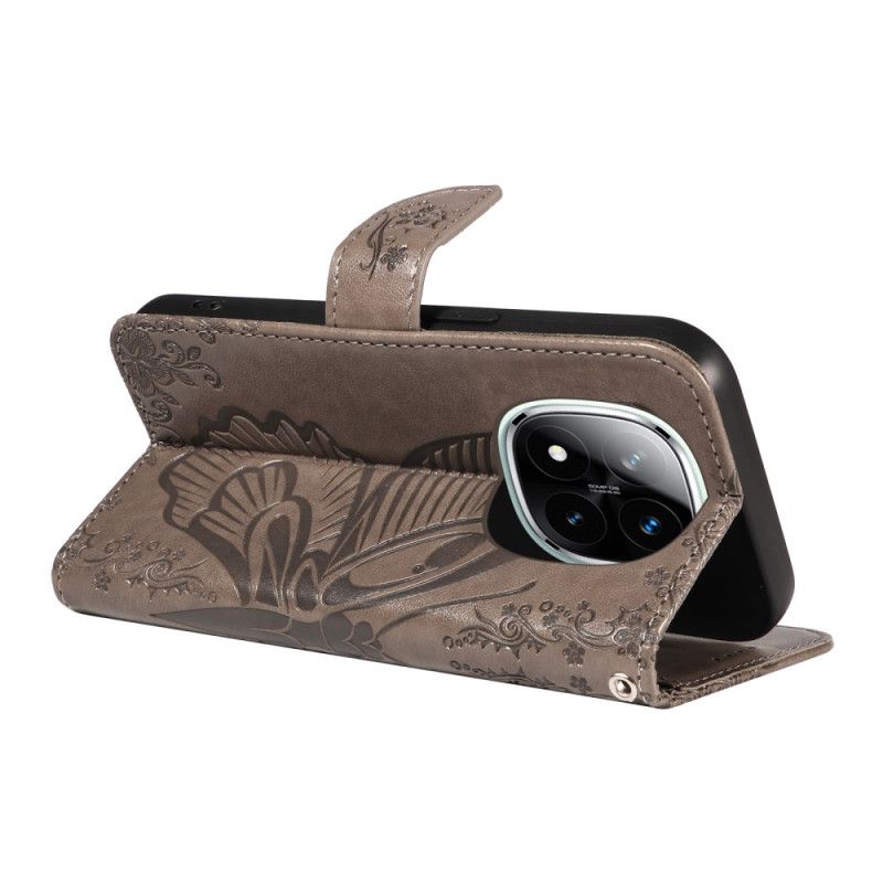 Folio Deksel Xiaomi Redmi Note 14 Pro Plus 5g Grafisk Sommerfugl