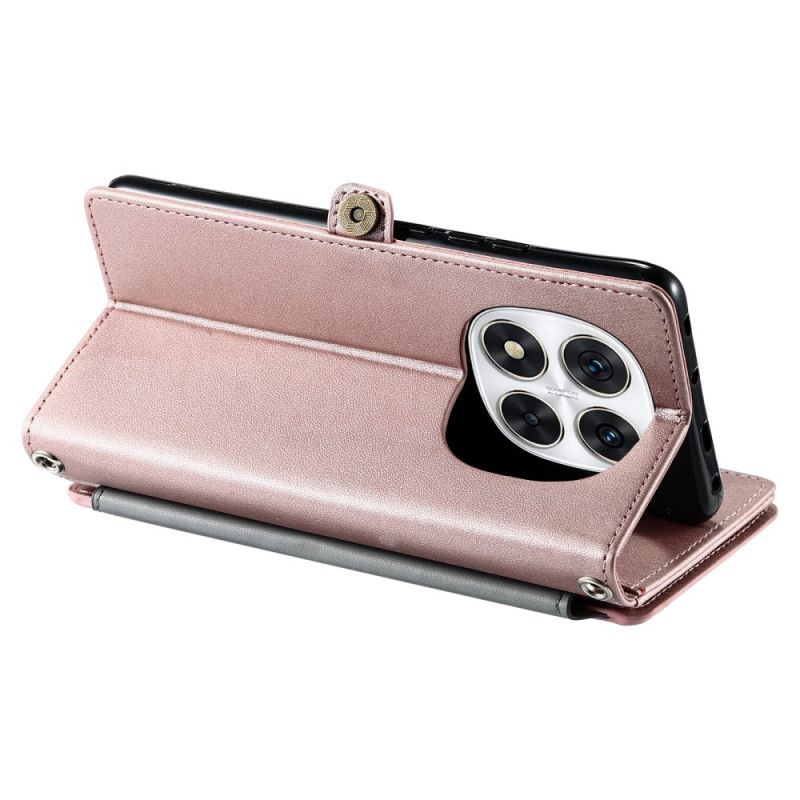 Folio Deksel Xiaomi Redmi Note 14 Pro Plus 5g Lommebok Og Stropp