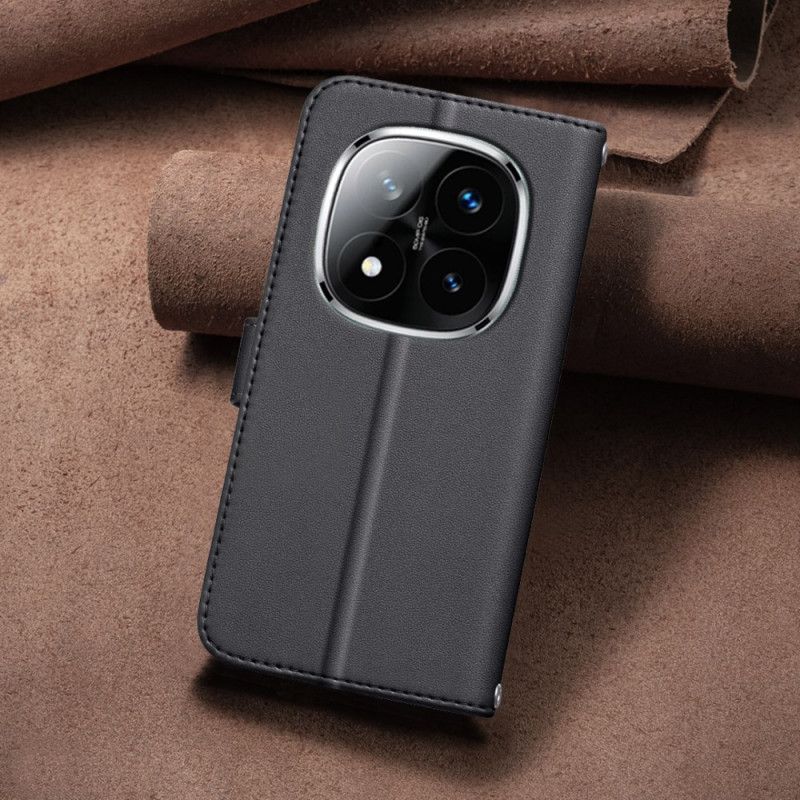 Folio Deksel Xiaomi Redmi Note 14 Pro Plus 5g Premium Quiltet Stropp Beskyttelse Deksel