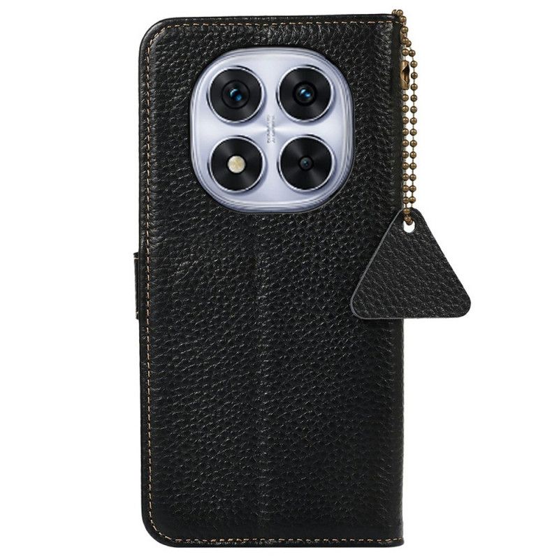 Folio Deksel Xiaomi Redmi Note 14 Pro Plus 5g Rfid-blokkering Av Ekte Skinn Beskyttelse Deksel