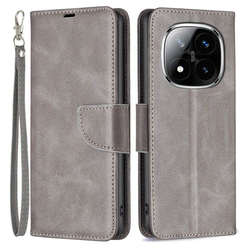 Folio Deksel Xiaomi Redmi Note 14 Pro Plus 5g Skrå Stroppelukking Beskyttelse Deksel