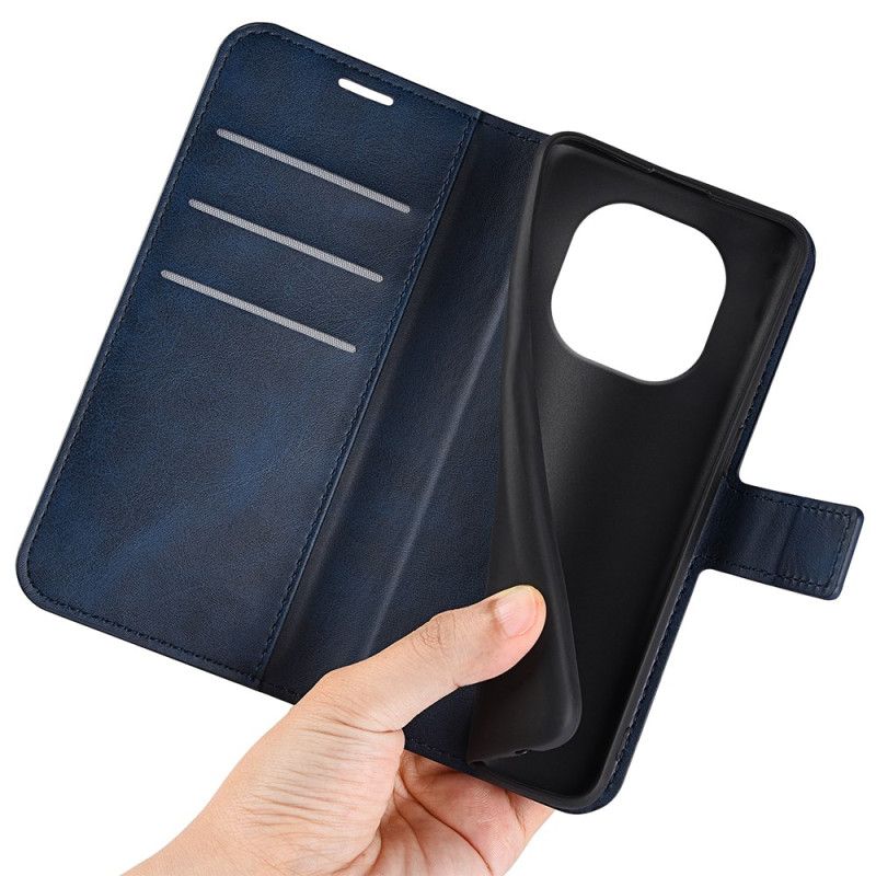 Lærdeksel Folio Deksel Xiaomi Redmi Note 14 Pro Plus 5g Lærstil