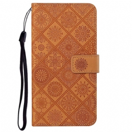 Lærdeksel Folio Deksel Xiaomi Redmi Note 14 Pro Plus 5g Mobildeksel Etnisk