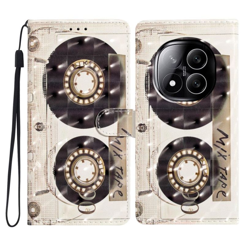 Lærdeksel Folio Deksel Xiaomi Redmi Note 14 Pro Plus 5g Mobildeksel Kassett 3d