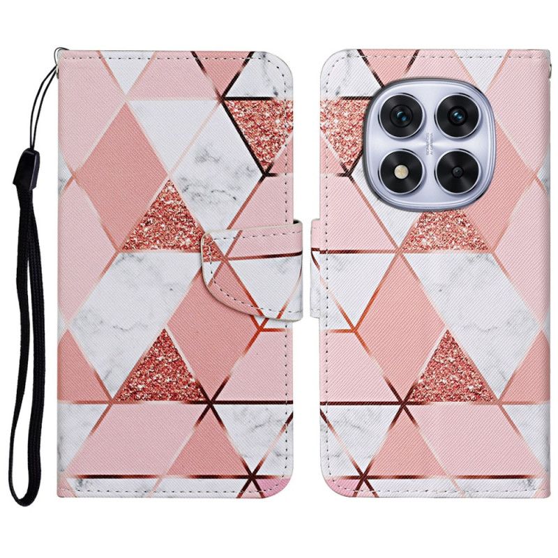 Lærdeksel Folio Deksel Xiaomi Redmi Note 14 Pro Plus 5g Mobildeksel Marmormønster