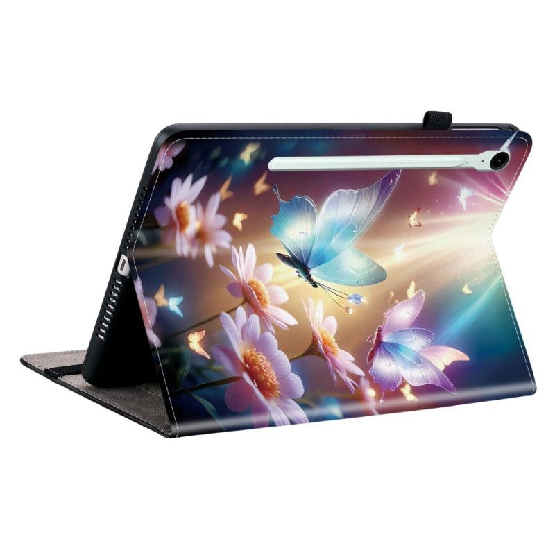 Case Etui Samsung Galaxy Tab S10 Fe Plus Mobildeksel Lysende Sommerfugler