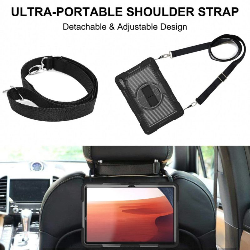 Deksel Til Samsung Galaxy Tab S10 Fe Plus Stativ Og Skulderstropp