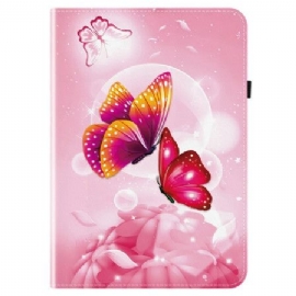 Etui Til Samsung Galaxy Tab S10 Fe Plus Rosa Sommerfugler