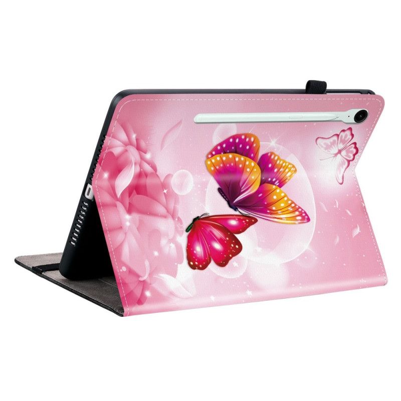 Etui Til Samsung Galaxy Tab S10 Fe Plus Rosa Sommerfugler