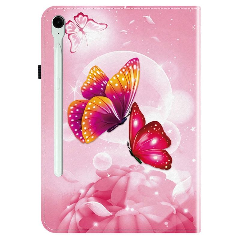 Etui Til Samsung Galaxy Tab S10 Fe Plus Rosa Sommerfugler