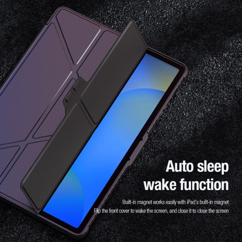 Samsung Galaxy Tab S10 Fe Plus Nillkin-støtfanger Med Origami-stativ Og Skyvedeksel