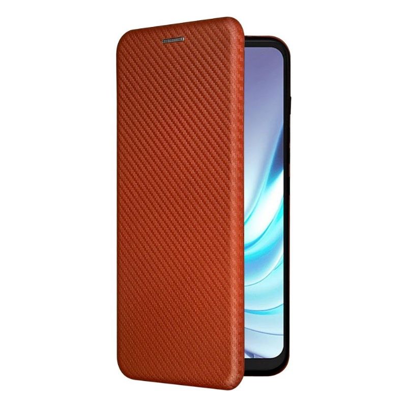 Folio Deksel Til Motorola Moto G50 Karbonfiberstil Imitert Skinn