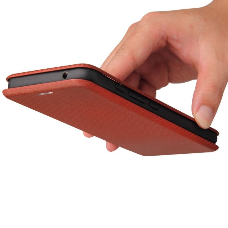 Folio Deksel Til Motorola Moto G50 Karbonfiberstil Imitert Skinn