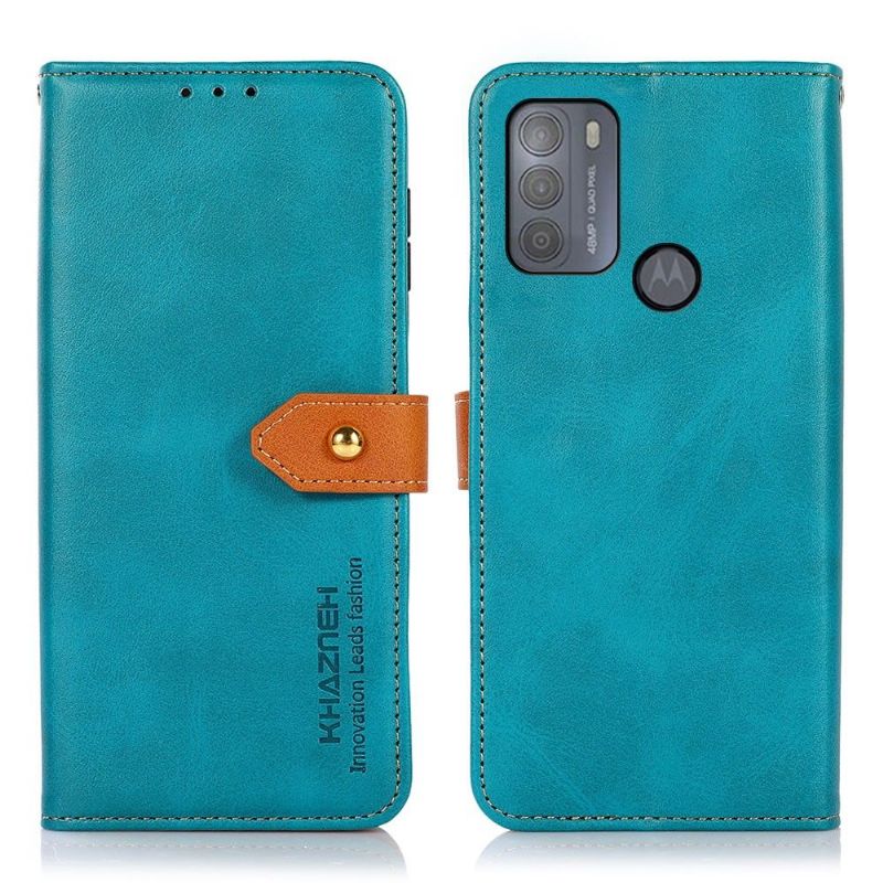 Lærdeksel Til Motorola Moto G50 Khazneh Bicolor Kunstskinn