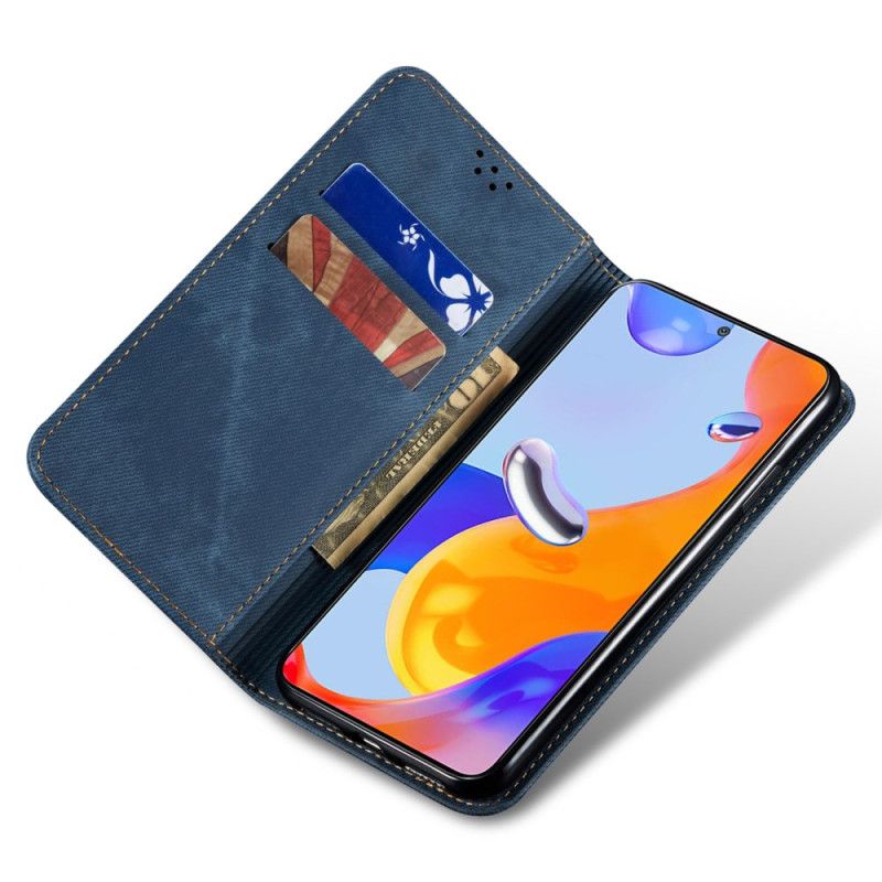 Folio Deksel Lær Poco X6 5g Mobildeksel Jeansstoff