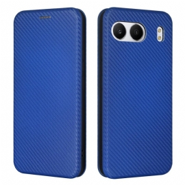 Folio Deksel Lær Oneplus Nord 4 Mobildeksel Karbonfiber Fiber