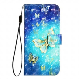 Folio Deksel Oneplus Nord 4 Gullsommerfugler Beskyttelse Deksel