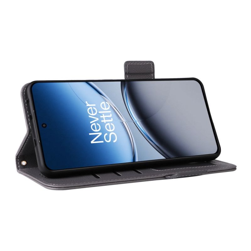 Folio Deksel Oneplus Nord 4 Litchi-teksturrem