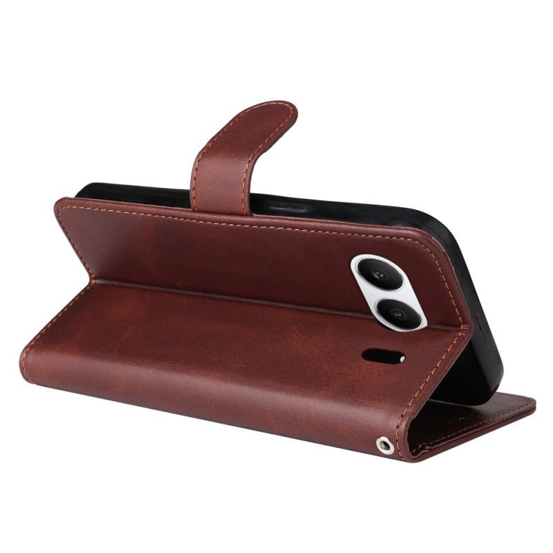 Folio Deksel Til Oneplus Nord 4 Enkel Stropp I Kunstskinn