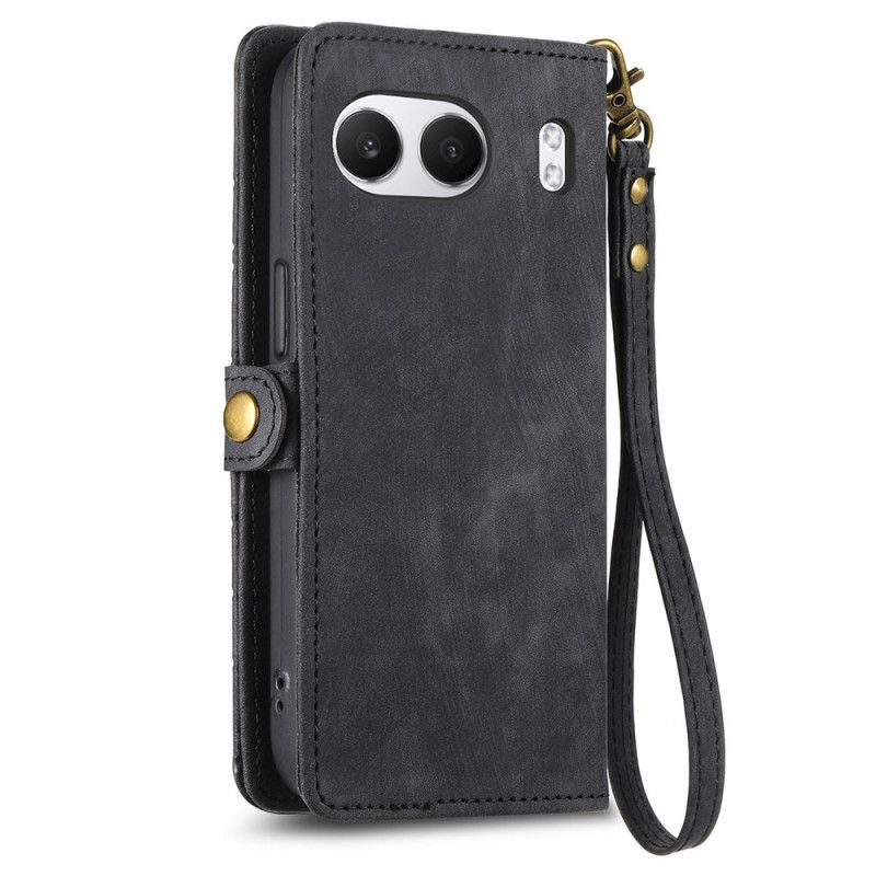 Folio Deksel Til Oneplus Nord 4 Lommebok Med Geometrisk Mønster