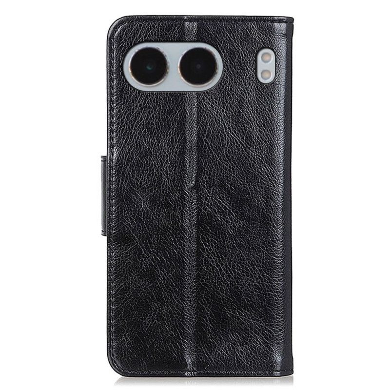 Lærdeksel Folio Deksel Oneplus Nord 4 Mobildeksel Nappatekstur