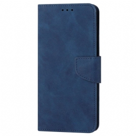 Folio Deksel Til Xiaomi 12T / 12T Pro Med Kjede Strappy I Vanlig Skinneffekt