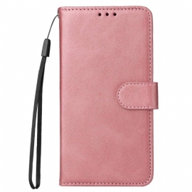 Lærdeksel Til Xiaomi 12T / 12T Pro Kunstskinn Med Stropp