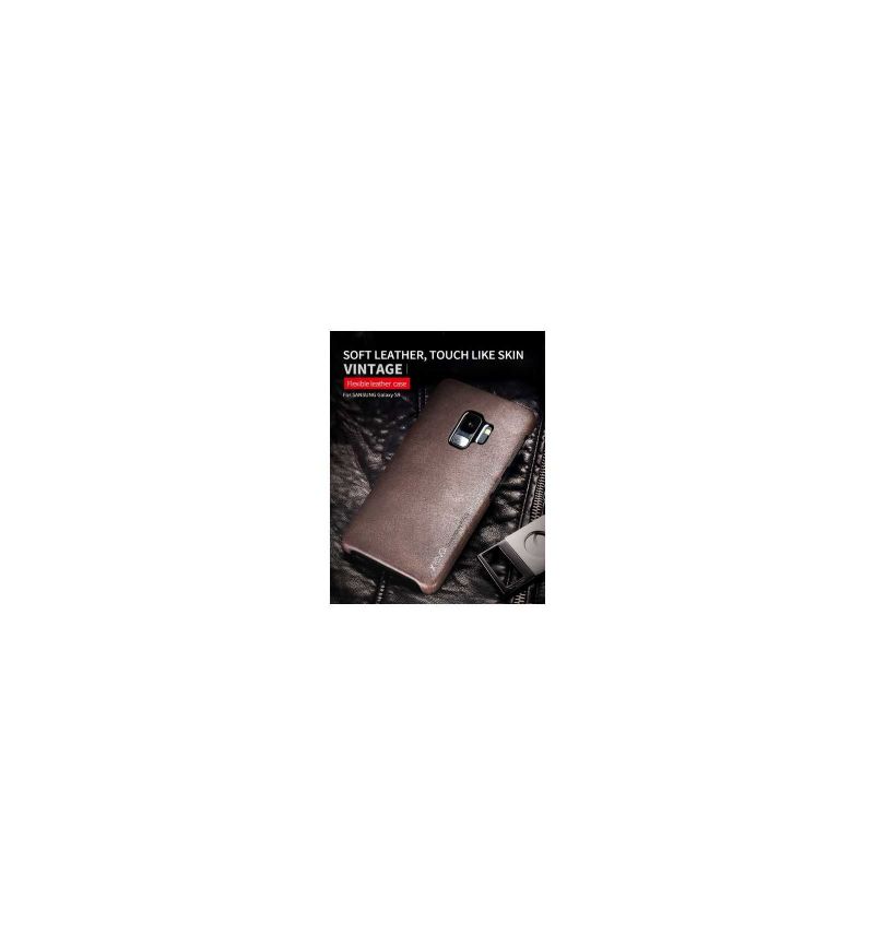 Deksel Til Samsung Galaxy S9 Vintage Series Leather - Brun