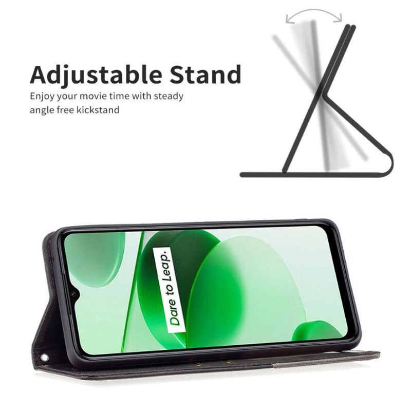 Folio Deksel Til Realme GT Neo 3 Célinia Style Skinnkortholder