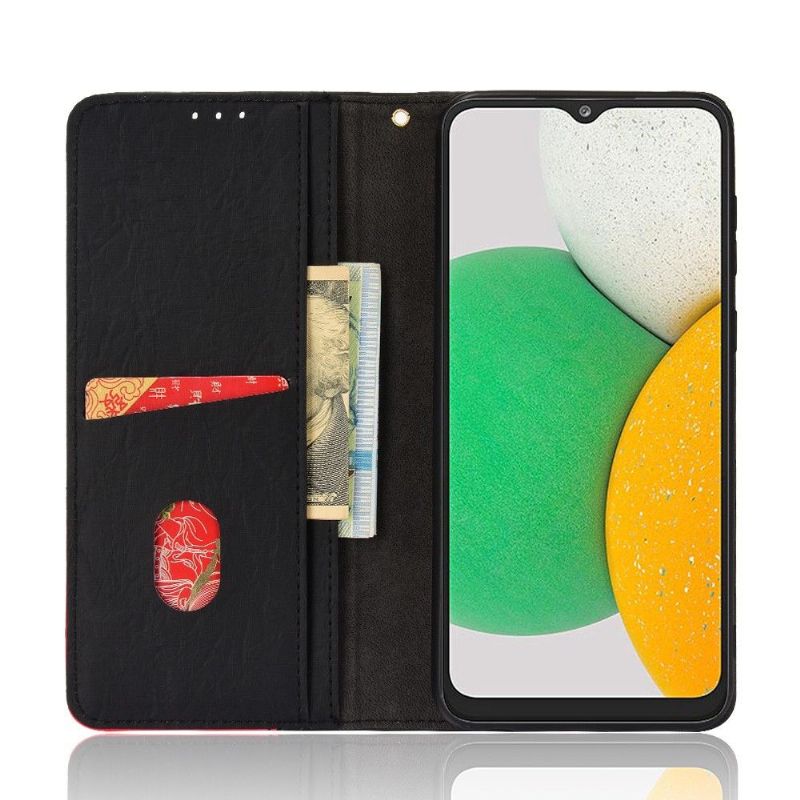 Lærdeksel Til Samsung Galaxy A03 Core Folio Deksel Retro Kunstskinn
