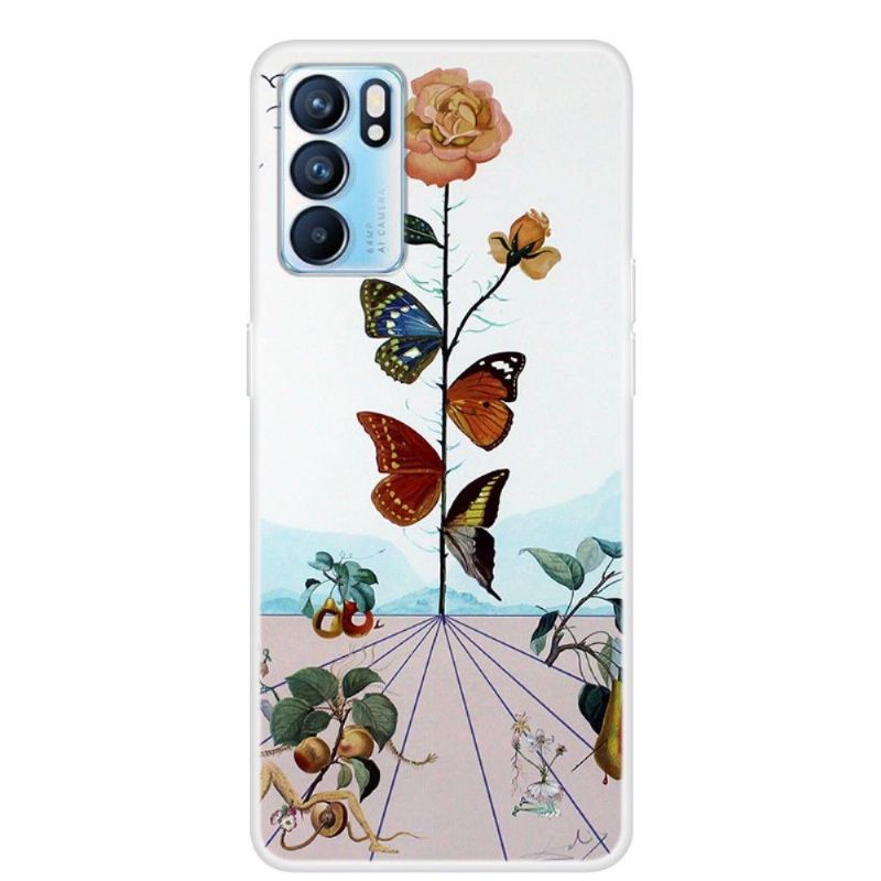 Deksel Til Oppo Reno 6 5G Fargerike Sommerfugler