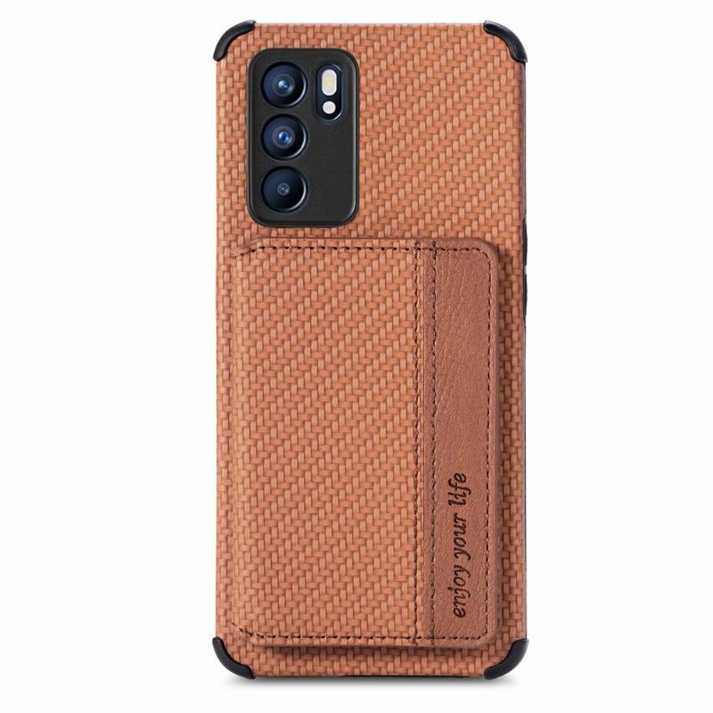 Deksel Til Oppo Reno 6 5G Karbonfiberkortholder