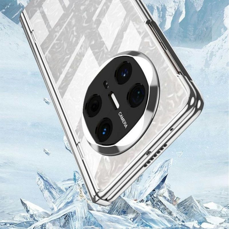 Deksel Huawei Mate X6 Gjennomsiktig Med Hengsel Og Herdet Glass Beskyttelse Deksel