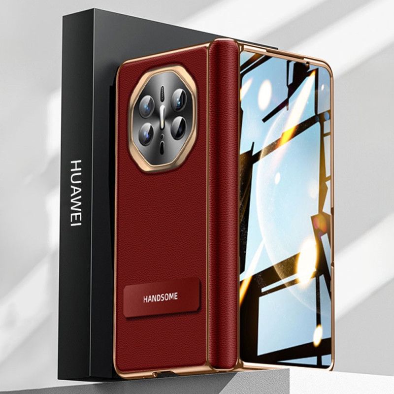 Deksel Til Huawei Mate X6 Teksturert Kunstskinn Med Skjermbeskytter