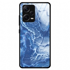 Deksel Til Xiaomi Redmi Note 12 Pro Plus Marmorfarger Herdet Glass