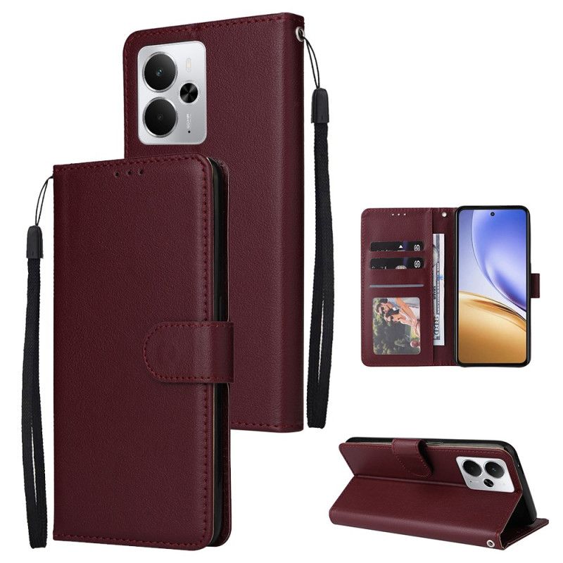 Folio Deksel Realme 14t 5g Ensfarget Stropp