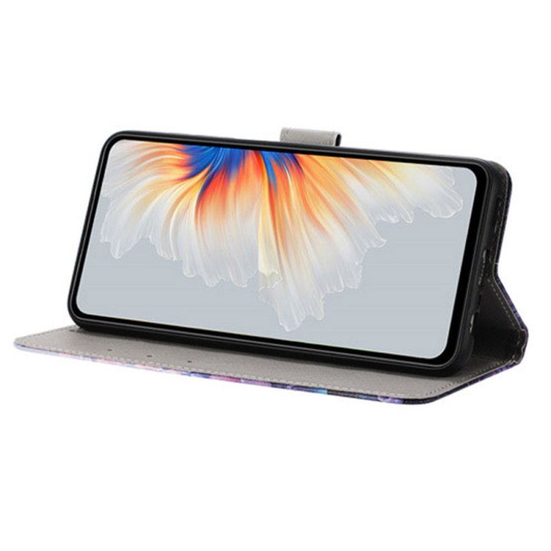 Lærdeksel Folio Deksel Realme 14t 5g Tre Og Sommerfugler