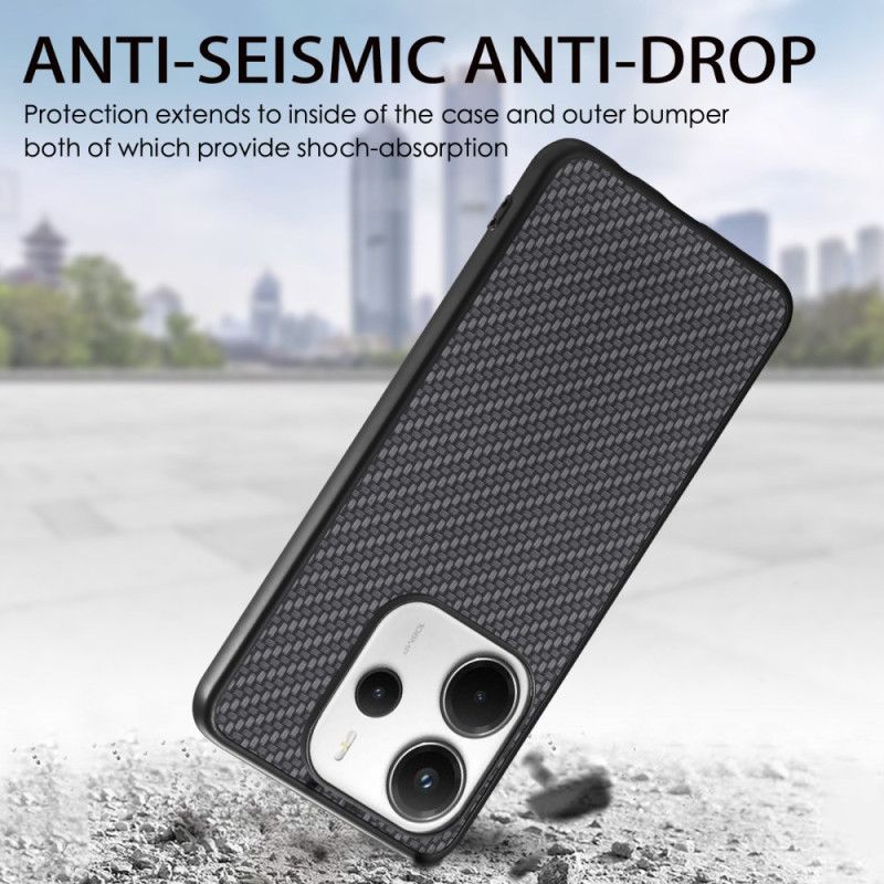 Deksel Xiaomi Redmi Note 14 5g Karbonfibertekstur