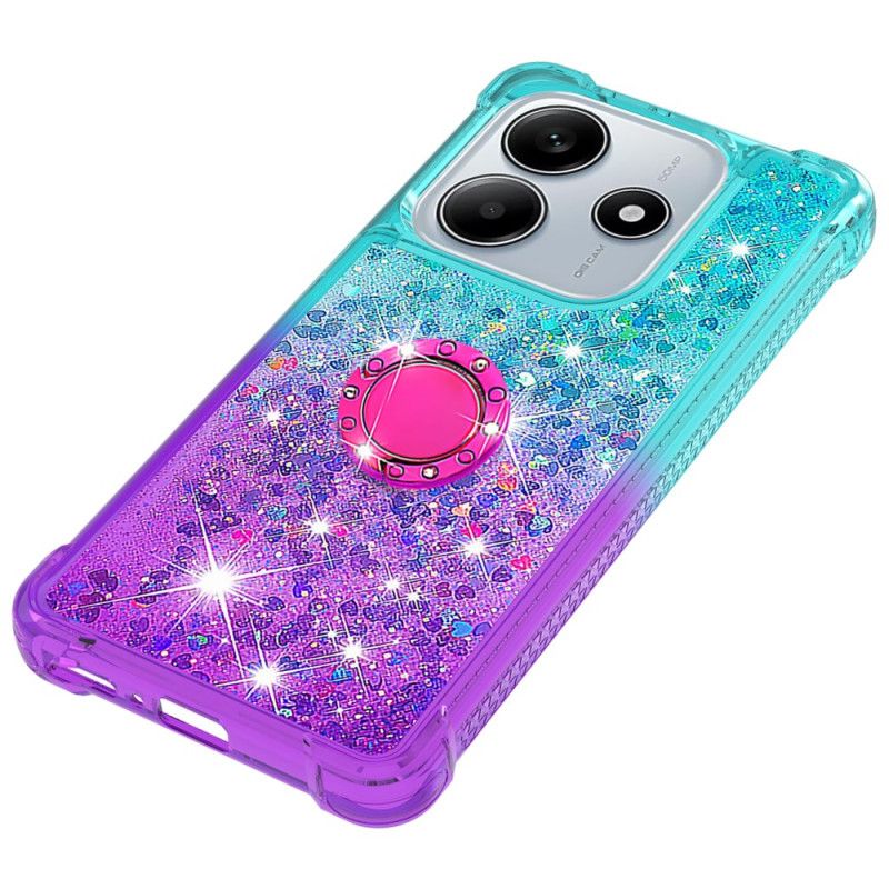Deksel Xiaomi Redmi Note 14 5g Mobildeksel Gradient Glitter Med Holder