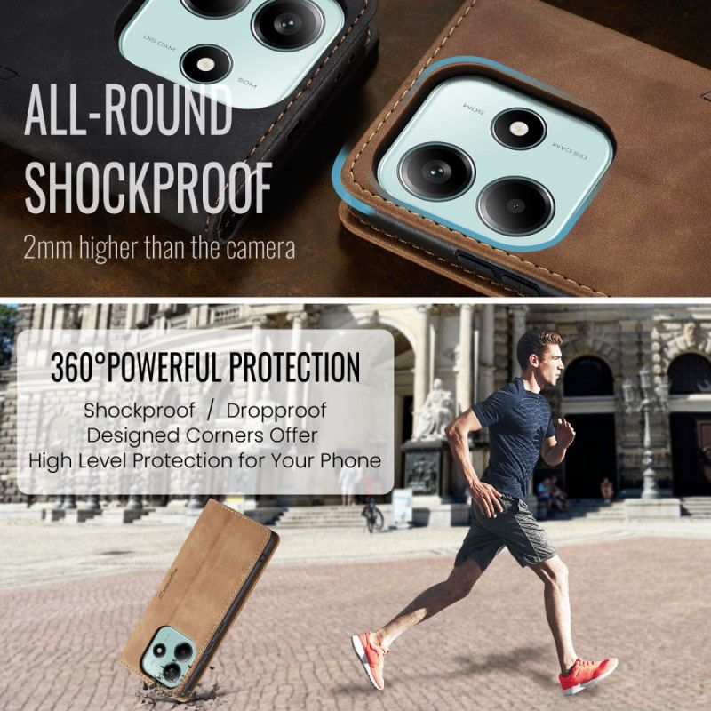 Folio Deksel Til Xiaomi Redmi Note 14 5g Caseme-skinn Effekt