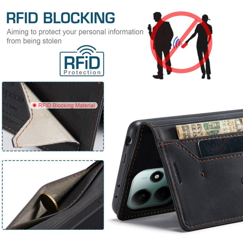 Folio Deksel Til Xiaomi Redmi Note 14 5g Denimstoff