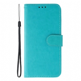 Folio Deksel Til Xiaomi Redmi Note 14 5g Monokrom Læreffekt Stropp