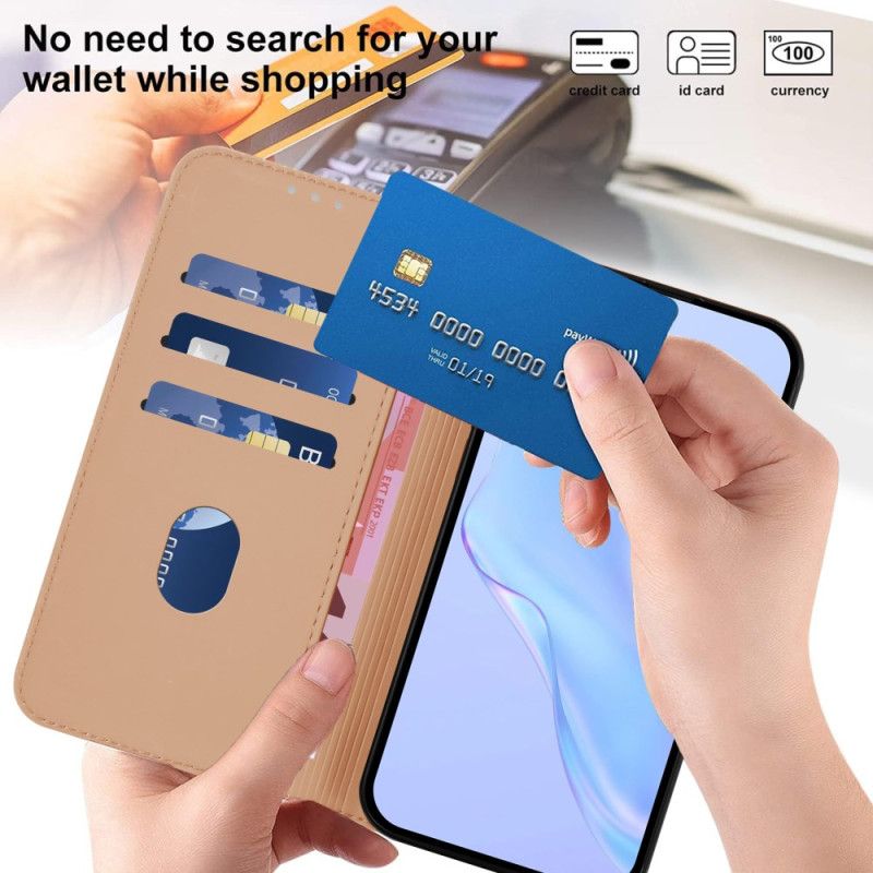 Folio Deksel Til Xiaomi Redmi Note 14 5g Rem I Læreffekt