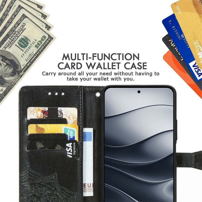 Folio Deksel Xiaomi Redmi Note 14 5g Barokk Mandala Beskyttelse Deksel