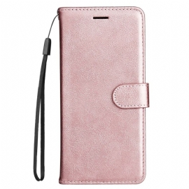 Folio Deksel Xiaomi Redmi Note 14 5g Fuskeskinn Med Stropp