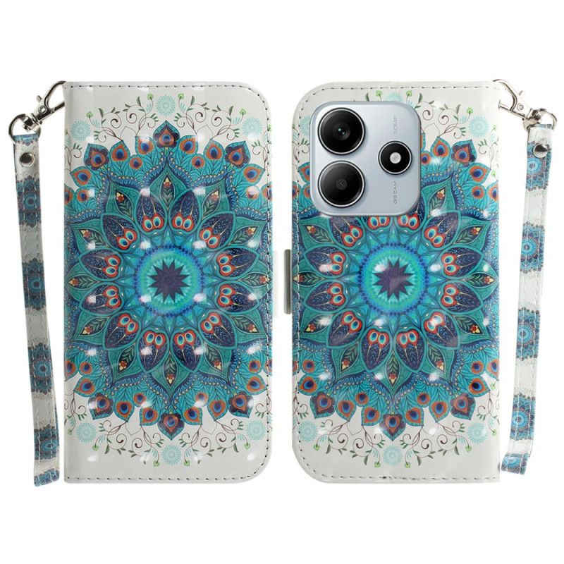 Folio Deksel Xiaomi Redmi Note 14 5g Snor Med Grønn Mandala