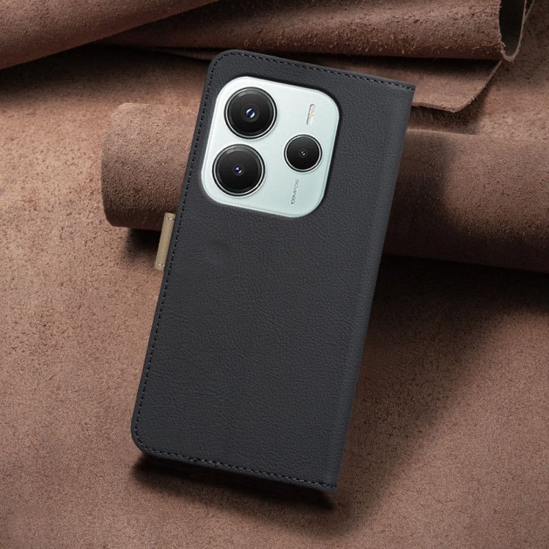 Lærdeksel Folio Deksel Xiaomi Redmi Note 14 5g Mobildeksel Blomster Binfen-farge